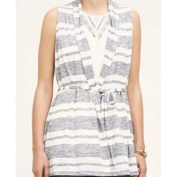 Anthropologie Saturday Sunday Sky Drawstring Vest - Picture 1 of 8
